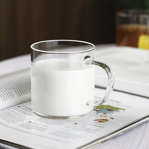 Glass Coffee Mugs(Set of 4),14-oz Clear Borosilicate Glass Coffee Cups,Lead-Free  Drinking Glasses,Large Tea Cups with Comfortable Handle,Latte & Mocha Mugs,Espresso  Coffee Gifts for Home and Cafe in Kenya | Whizz Teacups