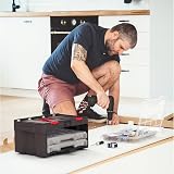 Keter Stack n' Roll Modular DIY 3 Organizer Set Black view 2