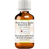 Greenwood Essential Cistus Spain Essential Oil (Cistus ladaniferus L) Pure | Viscous Texture | Rich Aroma | Unisex | All Skin Types |Natural Extract Steam Distilled 15ml (0.50 oz)