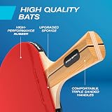 PRO-SPIN Portable Ping Pong Set with Retractable Net 2-Player Red view 5