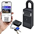 Lubn Smart Lock Box with Remote Access - Outdoor Weatherproof Digital Key Safe with QR Code for House Keys (Free 1 Month LTE Data). Business Use. Not for Car.
