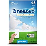 Breezeo Laundry Detergent Strips (Laundry Detergent Sheets), Fresh Linen Scent, 48 Loads – More Convenient than Pods, Pacs, L