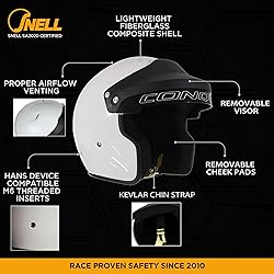 Conquer Snell SA2020 Approved Open Face Auto Racing