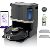 Shark PowerDetect NeverTouch Pro Robot Vacuum &amp; Mop, Black,RV2820ZE | 5 PowerDetect Technologies, NeverStuck, NeverTouch Pro Base (Self-Empty 60-Day, Refill, Pad Wash/Dry), 360&deg; LiDAR + 3D Sensor