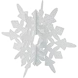 White Glitter Snowflake Centerpieces - Set of 2 - Christmas and Winter Party Decor