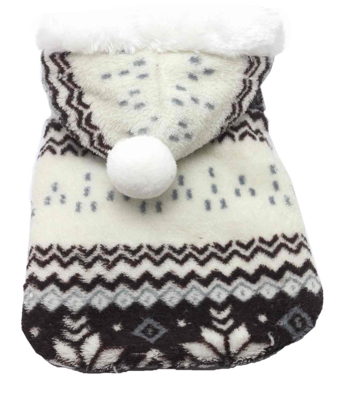 SAMGU Dog Hoodie Christmas Sweater Warm Cotton Hooded Coat Brown S