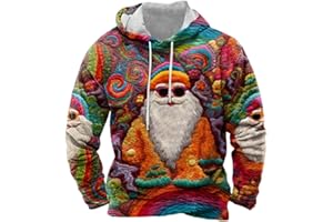 Christmas Hoodies Sweatshirts for Men 2025 Funny Ugly Christmas Sweaters for Couple Long Sleeve Xmas Holiday Pullover Shirts