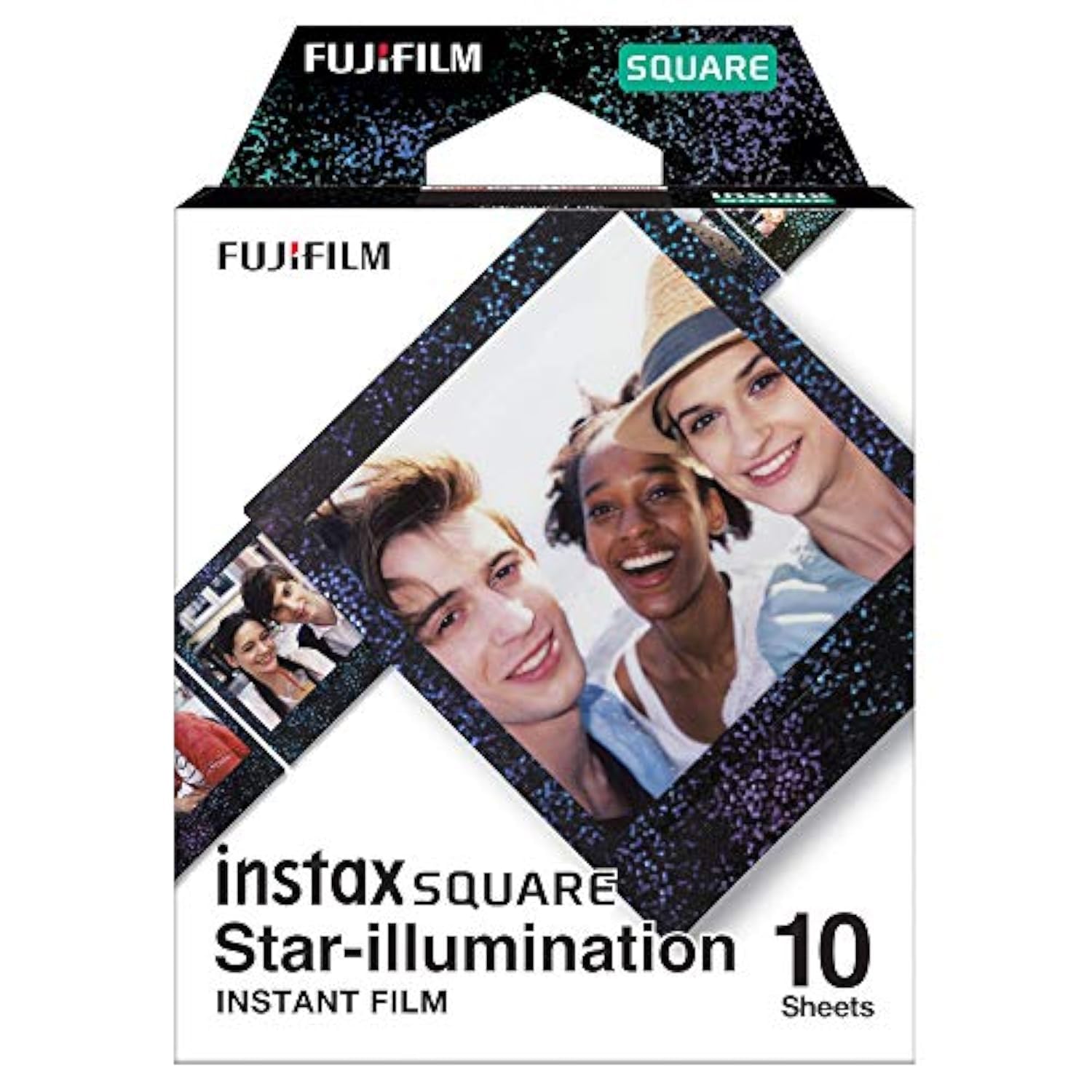 instax SQUARE instant film STAR ILLUMINATION border, 10 shot pack, suitbale for all instax SQUARE cameras and printers