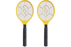 2 Pack Electric Fly Swatter, Handheld Bug Zapper Racket for Outdoor &Indoor, Tennis Mosquito Zapper Battery Powered for Insec