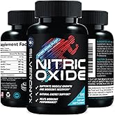 Extra Strength Nitric Oxide Booster - 3X Strength L-Arginine, Citrulline, & Beta Alanine - Premium Nitric Booster Natural Energy, Muscle & Heart Support, Bottled in USA for Men & Women - 180 Capsules