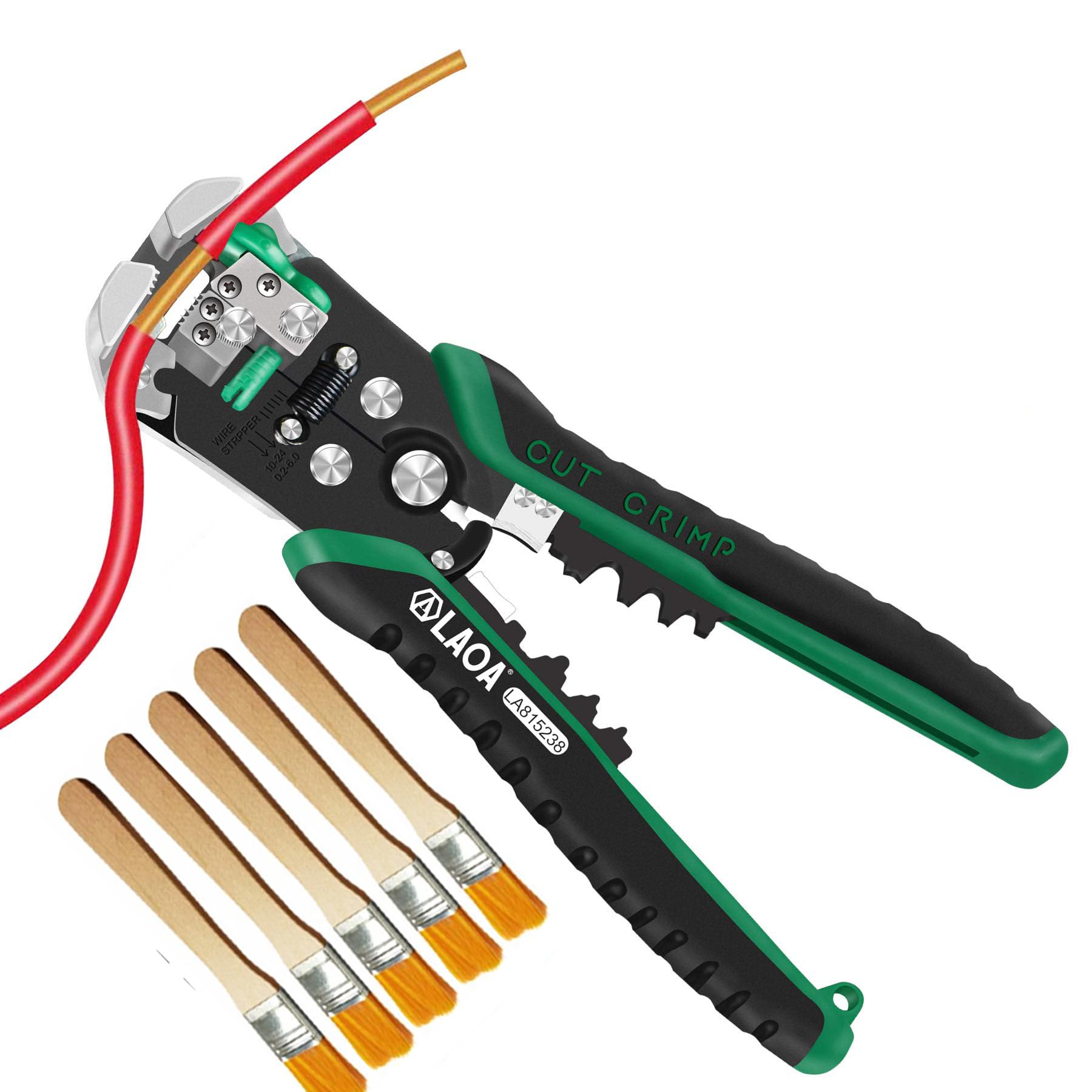 LAOA Wire Stripper Electrical Automatic Wire Stripper Tool self Adjusting from 8 AWG to 26 AWG for Electrician Crimping 815238 (Express 6-7 Days to The UK)