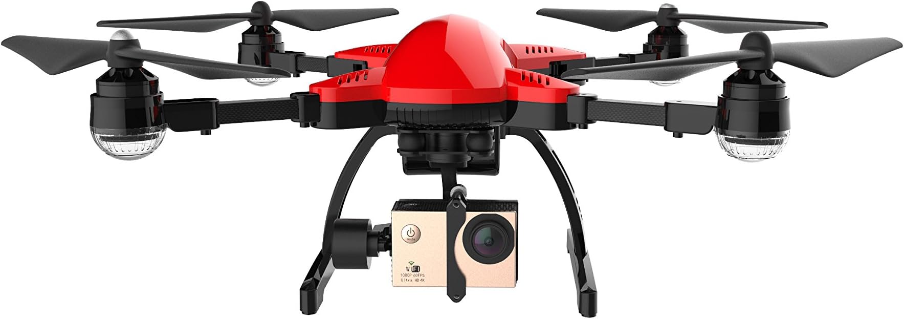 Simtoo Dragonfly1 Foldable Drones with 4K HD Camera GPS Watch control RC Quadcopter Helicopter Red