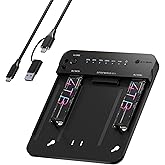 M.2 NVMe & SATA SSD/HDD Docking Station, ICY BOX USB-C 10 Gbps Dual Bay Hard Drive Clone Station & Reader (SATA 2.5/3.5 Inch & M.2 NVMe), Two-Way Cloning, Tool-Free External Adapter