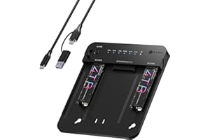 M.2 NVMe & SATA SSD/HDD Docking Station, ICY BOX USB-C 10 Gbps Dual Bay Hard Drive Clone Station & Reader (SATA 2.5/3.5 Inch 