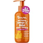 Zesty Paws Salmon Oil for Dogs &amp; Cats - Omega 3 for Dogs 8.5oz | Fish Oil for Dogs and Cats - Omega-3 Blend Pollock + Salmon Oil - for Skin and Coat Support, Omega 3 Supplement for Pets