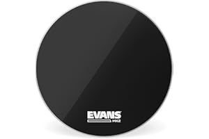 Evans MX2 Black Marching Bass Drum Head, 26 Inch