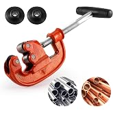 GQGP Pipe Cutter Tool 1/8-2", Heavy-duty Tubing Cutter Speed Cutting Up to Galvanized Pipe, Copper, and Iron Pipe,Professional Metal Pipe Cutter Tool With 2 additional blades