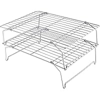 TeamFar Cooling Rack, 15”x10” Stainless Steel Wire Baking Rack for Roasting Broiling Cooking, Dishwasher & Oven Safe…
