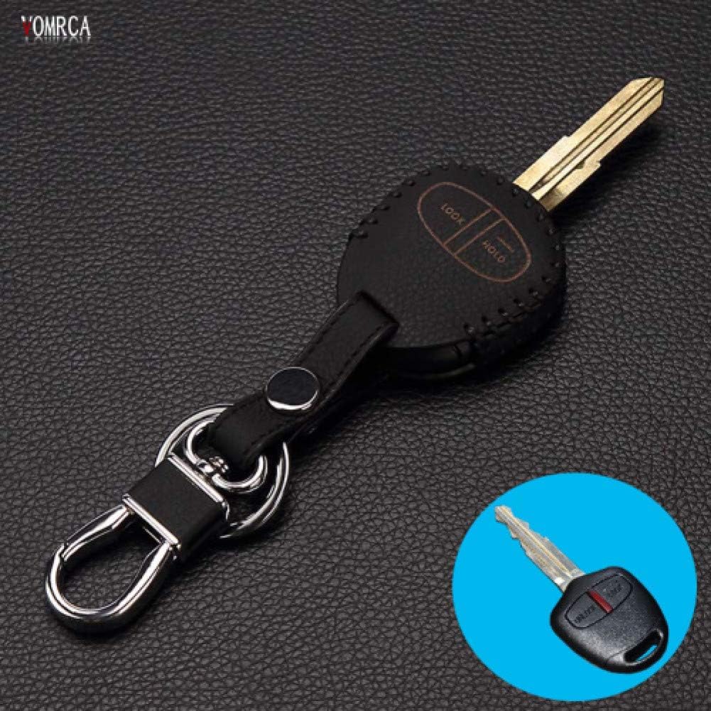 MFMAES Leather Car Key Case Car-Covers For Mitsubishi Outlander Asx Colt Lancer Grandis Pajero Sport Shell Car Keys Accessories