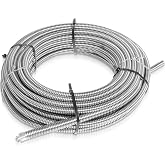 37847 C-32 Inner Core Cable for RIDGID K-3800 K-375 Drain Machines, 75 FT | High-torque 3/8" x 75' steel drain cable with reinforced core and anti-kink design for 1-1/2 to 3 in pipes and floor drains