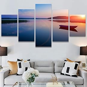 SIGNWIN 5 Panel Canvas Wall Art Modern Art...