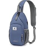 SKYSPER Sling Bag RFID Crossbody Sling Backpack Cross Body Shoulder Bag Travel Hiking Daypack for Women Men(Periwinkle)