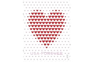 Made of Hearts Sheet of 20 Forever First Class Postage Stamps Wedding Celebration Love Valentines (1 Sheet of 20)