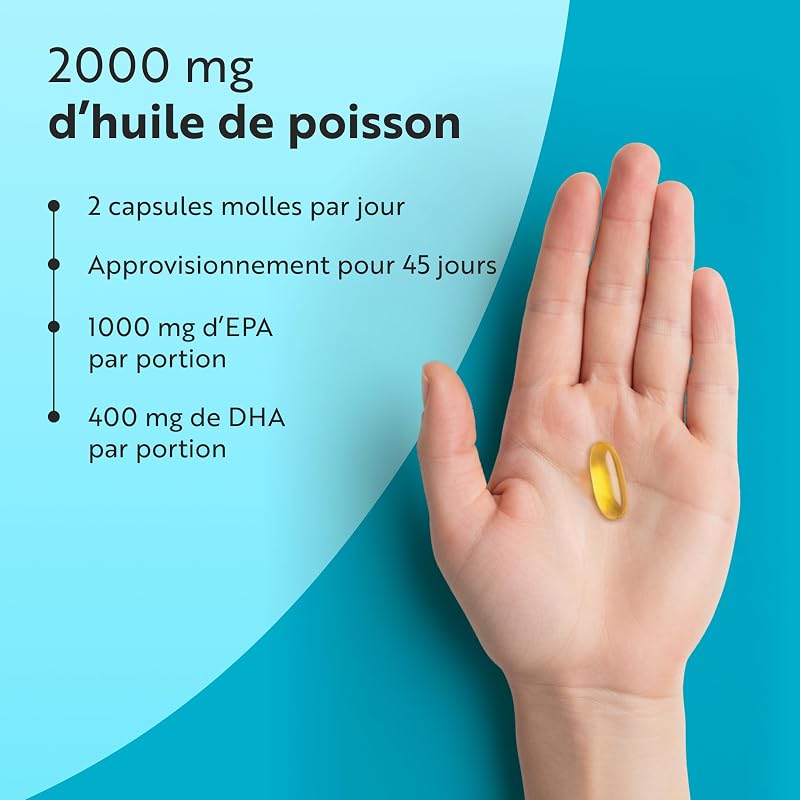 Oméga 3 Haute Résistance - 1400 mg d'Omega-3-90 Gélules