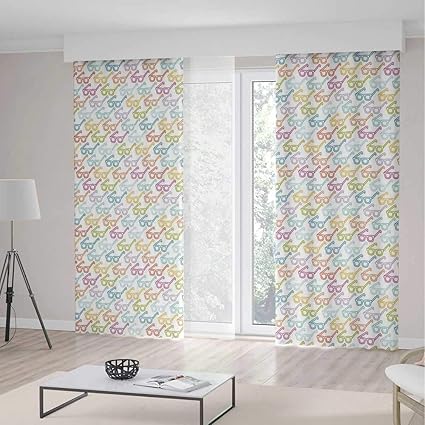 Iprint Indie Room Decor Curtains Colorful Pattern Classical Old