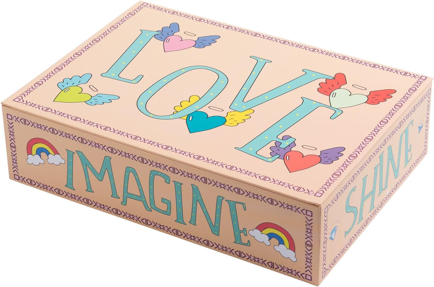 Creibo CBOX009 - Caja Cartón Grande Decorada Love: Amazon.es: Hogar