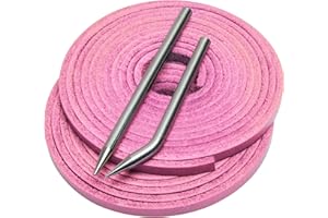 Aeesio Softball Baseball Glove Lace, Mitt Lace Repair Kit Includes 2 Leather Laces and Lacing Needle for Catcher's Glove