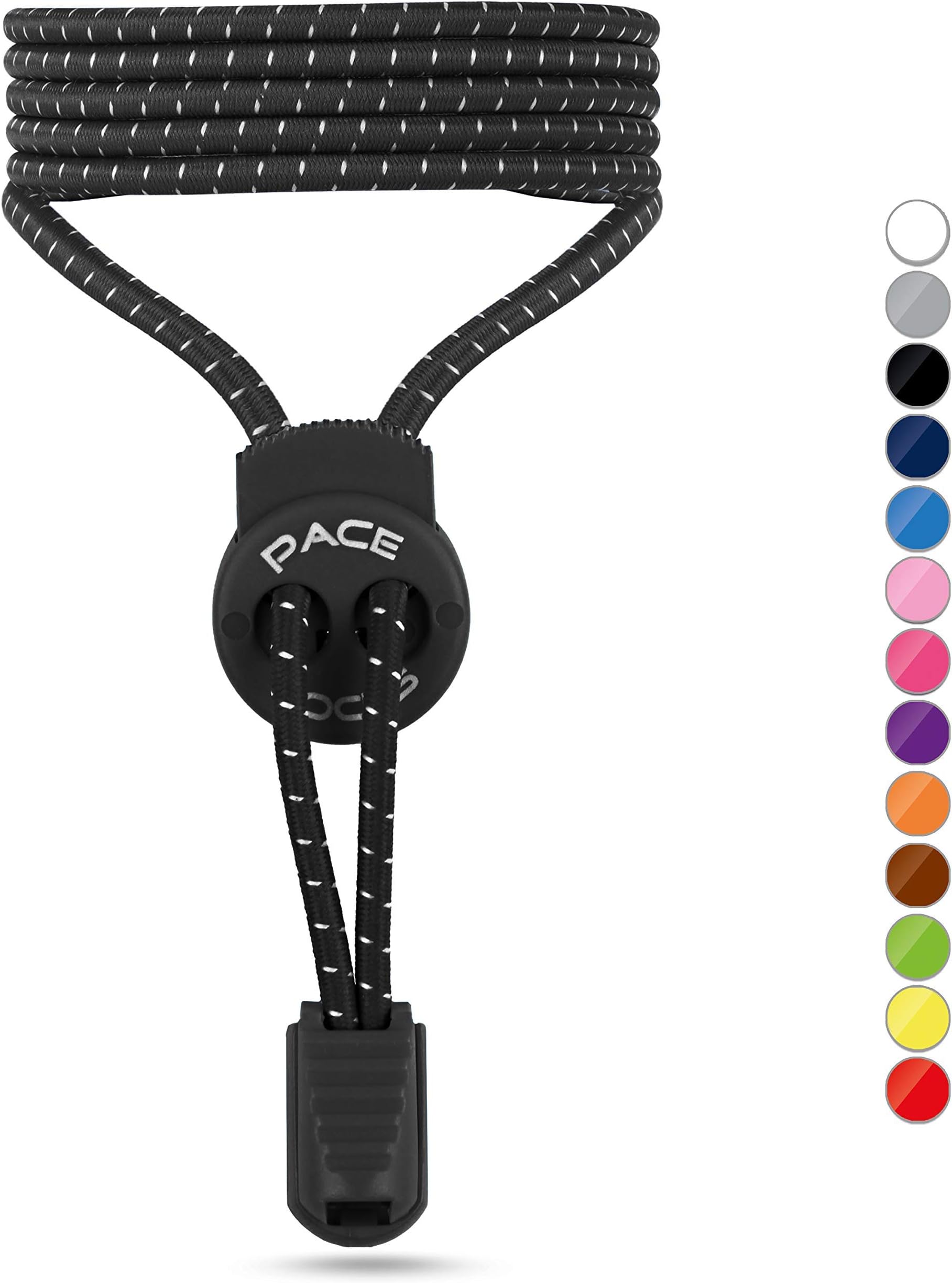 ALPHAPACE Pace Locks Elastic No Tie Shoe-laces for Children, Adults, Sports, Triathlon - One Size Fits All - Different Colors