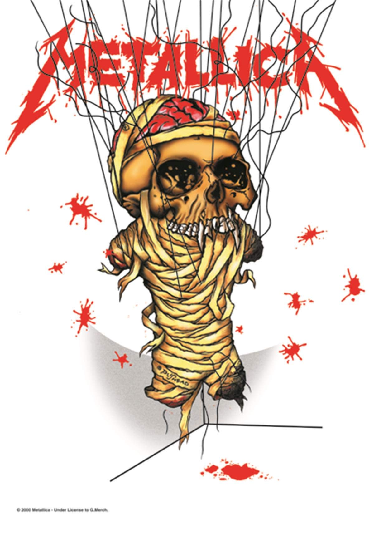 Heart Rock Original Metallica One Fabric, Multi-Colour, 110 x 75 x 0.1 cm