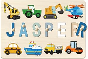 Name Puzzle for Kids Personalized, Custom Wooden Puzzles for Toddlers 1-3 First Birthday Gift, Personalized Baby 1st Birthday