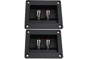 2PCS Speaker Box Terminal Subwoofer Box Terminal Cup Spring Loaded Jacks Double Binding Post Speaker Terminal Plates for Car 