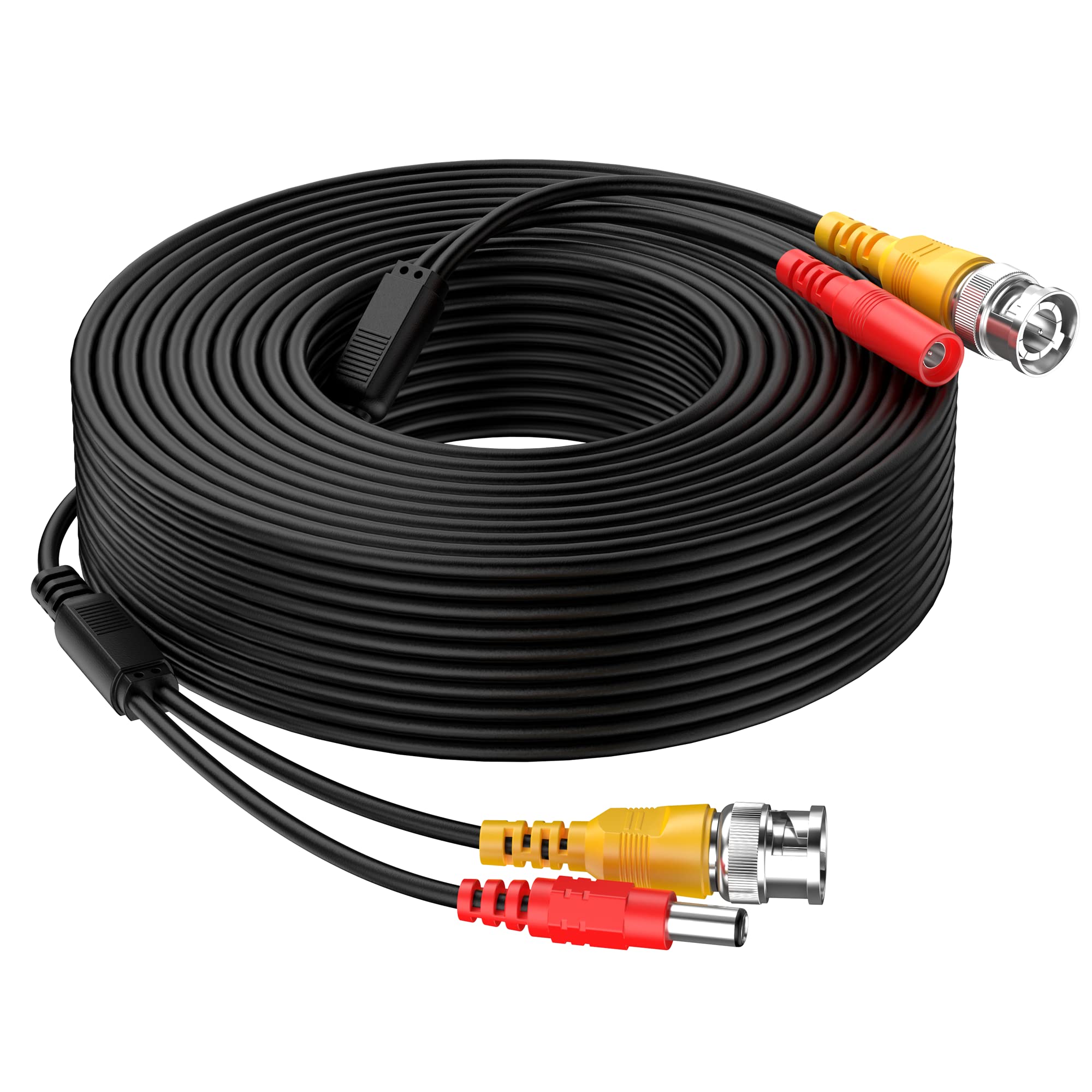 20M / 65FT CCTV Extension Cable – 2-in-1 BNC Video & Power Lead – CCTV Camera Cable for Home Security Systems – BNC Extension Cable for Power Connection