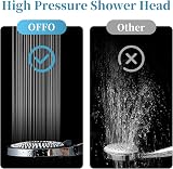 OFFO 6 Modes Handheld Shower Head Chrome 130mm Large Coverage ABS view 5