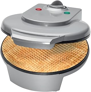 Clatronic HA 3494 Hörnchen-Automat, Backfläche ca. Ø 18 cm, stufenlos regelbarer Bräunungsgrad, inklusive Hörnchenkegel, 1200 Watt, silber