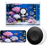 litokam F1.0 Aperture Fish Tank &amp; Reptile Pet Camera.2K 3MP Anti-Glare Aquarium Terrarium Camera with Close-Focus Lens, 147&deg; Ultra-Wide Angle, 3X Zoom, 2.4G/5GHz WiFi