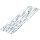 TrueCut Rectangle 24.5" x 6.5" Quilting Ruler with Track and Guide for Straight Cuts - Innovative Quilting and Sewing Ruler for Accurate Fabric Cuts with 1/8th Measurements