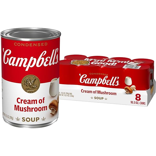 CAMPBELL’S CONDENSED CREAM OF MUSHROOM SOUP, 10.5 OUNCE CANS (PACK OF 8)