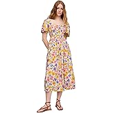GAP Womens Smocked Midi Dress Sp Multi Floral XS