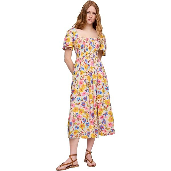 gap fall dresses Puff Sleeve Maxi Dress