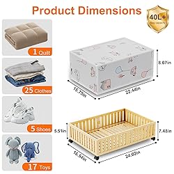 Landmok Bamboo Under Bed Storage