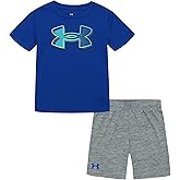 Under Armour girls 2-piece Short Sleeve Graphic T-shirt and Shorts Set, Lightweight & Breathable