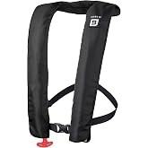 BLUESTORM Cirro 26 Automatic/Manual Inflatable Life Jacket PFD for Adults (Apex Black) | US Coast Guard (USCG) Approved Self Inflating Life Vest Preserver