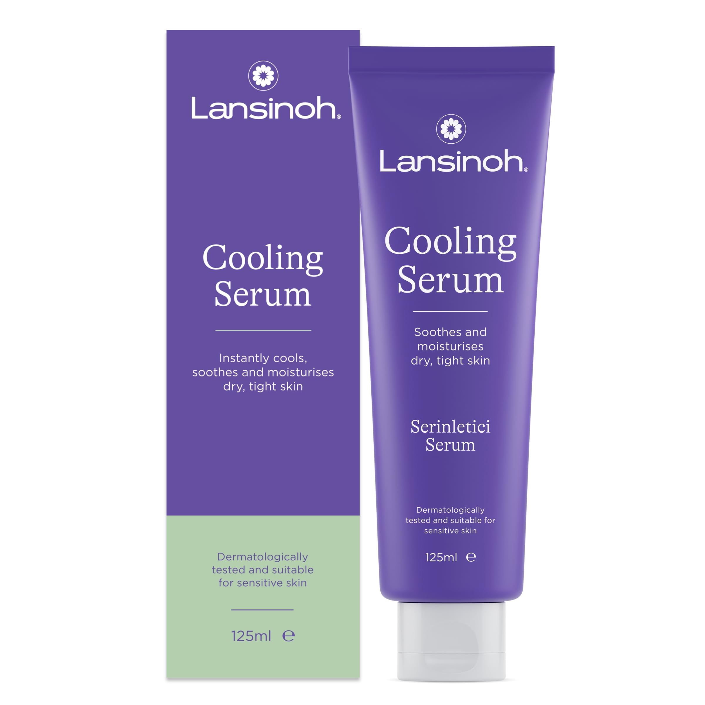 Lansinoh Cooling Serum - Instantly cool & calm dry, tight skin - 125 ml - Pregnancy & Postpartum - Dermatologically tested & Suitable for Sensitive Skin