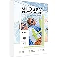 4x6 Photo Paper, Goefun 200GSM/54LB Glossy Inkjet Printer Paper for Dye Ink, 100 Sheets