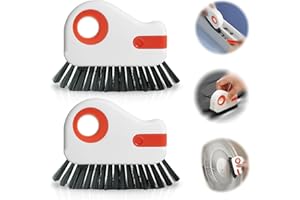 Agamino 2 in 1 Groove Cleaning Brush Window Track Cleaning Tools, 2PCS Multifunction Hard Bristle Crevice Cleaning Brush with