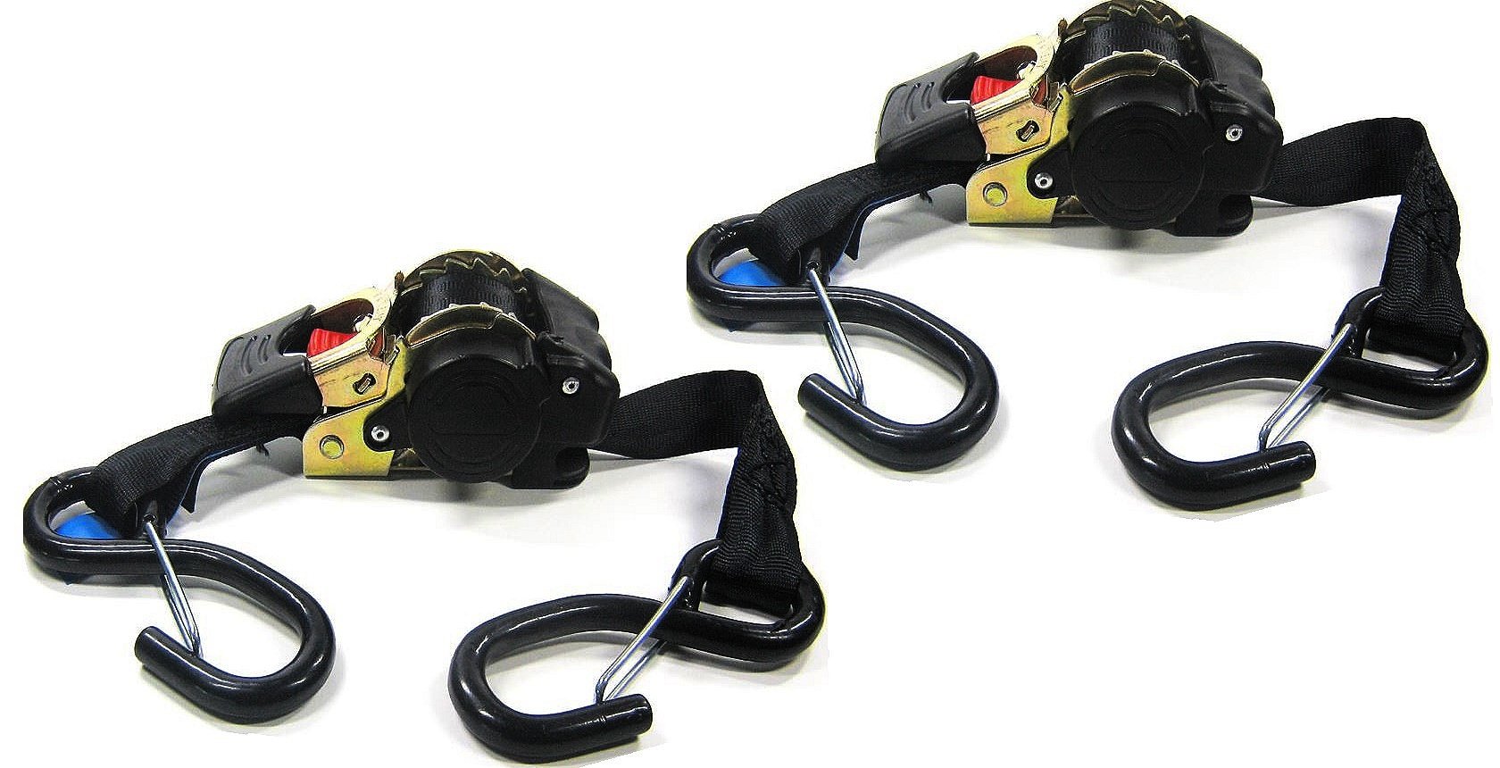 iapyx® Pair (2P) Automatic Tension Belt Retractor Selbstaufwickelnd Lashing With Ratchet 1,85M 600Kg Strapping En 121952, (P)